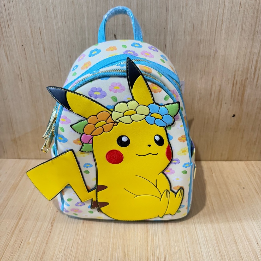Loungefly Pokemon Pikachu Floral Crown Mini Backpack Brand New w/Tags Read Info!